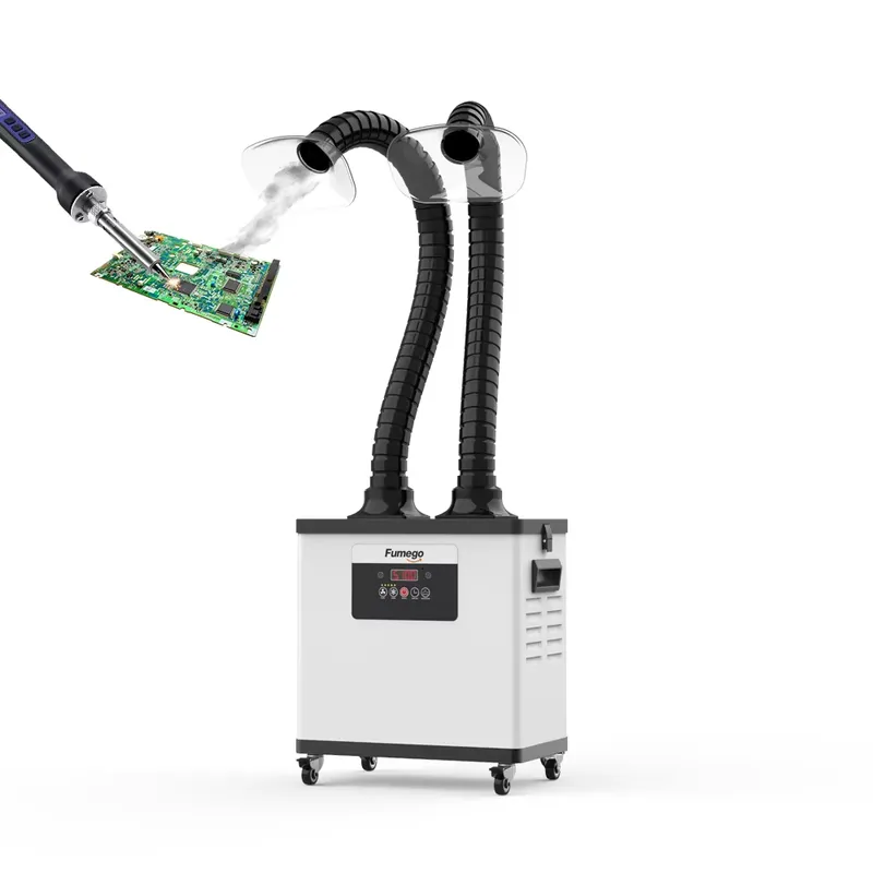 Fume Extractor Soldering Dual Arm - DX1002 Dual-Arm 200W Fume Extractor&Solder Fume