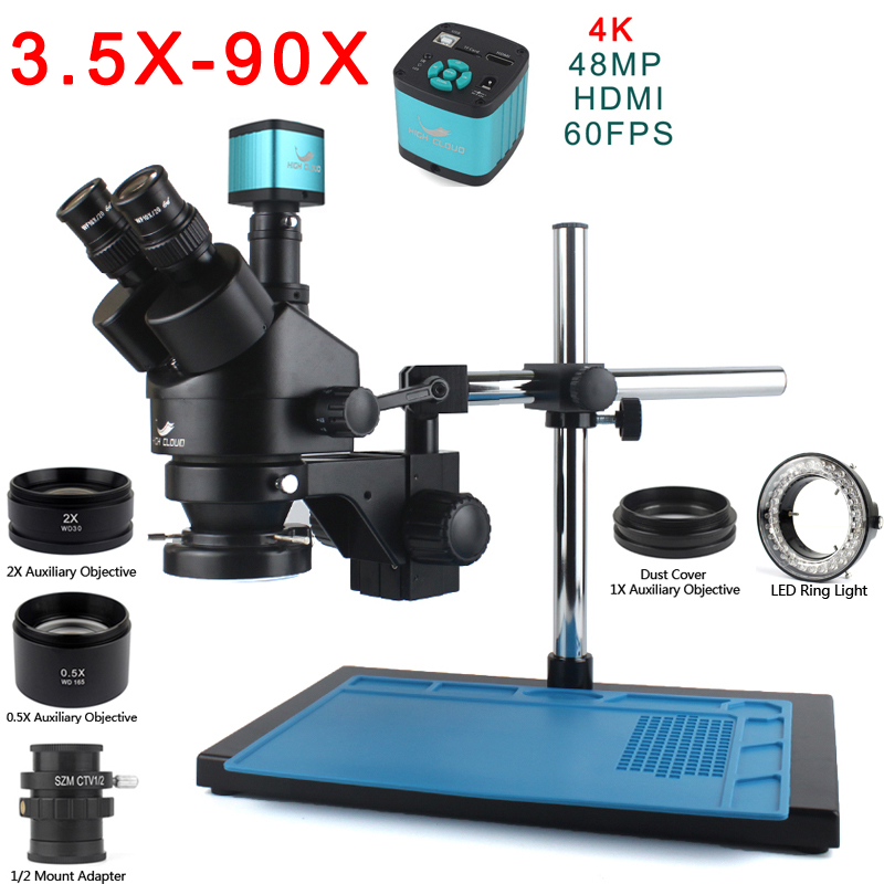 7X-45X 3.5X-90X Trinocular Ste - Trinocular Stereo Microscope 7X-45X 评论和价格